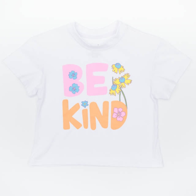 Azarhia Be Kind White Boxy Tee