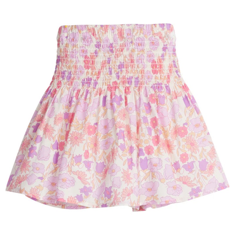 Bisby Shirred Circle Skirt Lisle Lavender Floral
