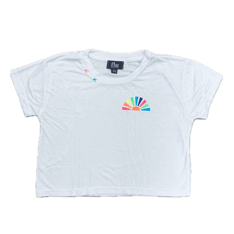 Flowers by Zoe Rainbow Sun White Tee