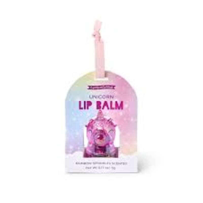Iridescent Unicorn Swirl Lip Balm with Rainbow Sprinkles Scent Cupcakes and Cartwheels