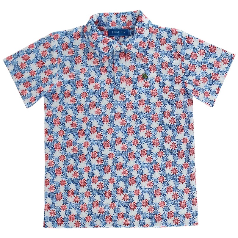 J. Bailey Henry S/S Performance Polo Shirt - Fireworks