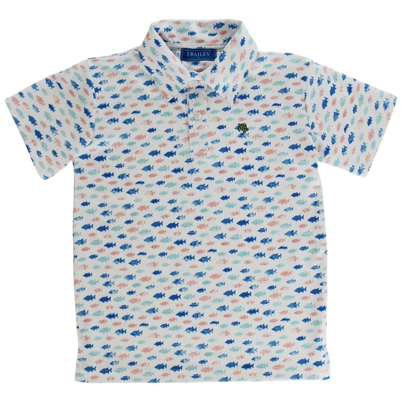 J. Bailey Henry S/S Performance Polo Shirt - Fish