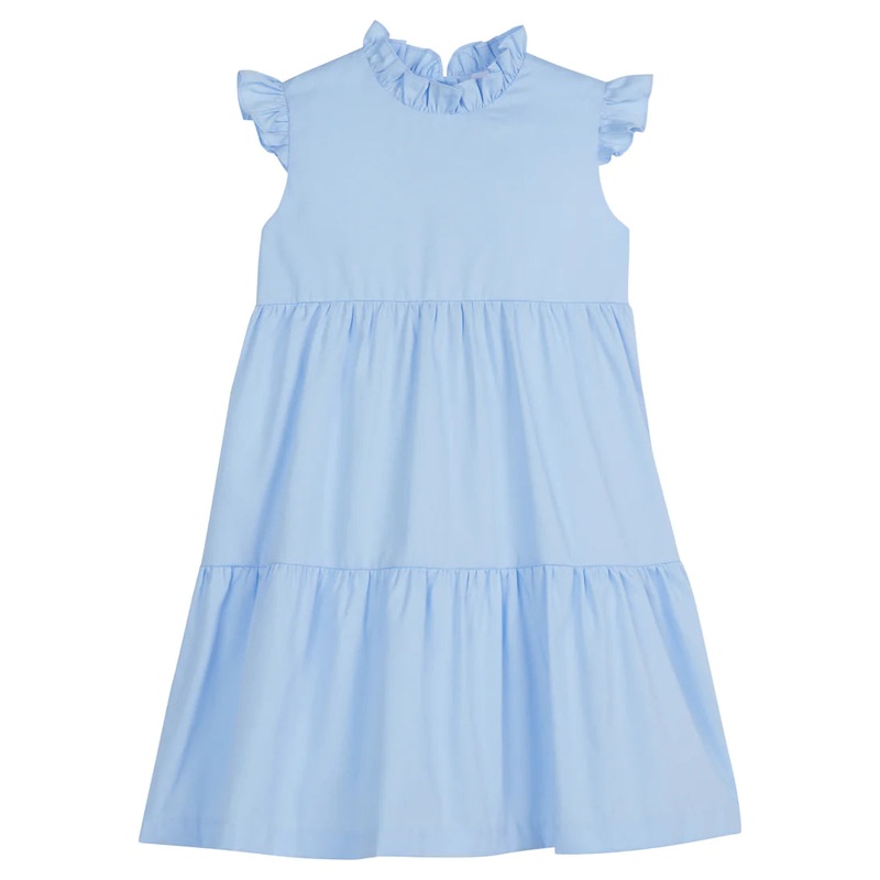 Little English Tiered Charleston Dress - Blue