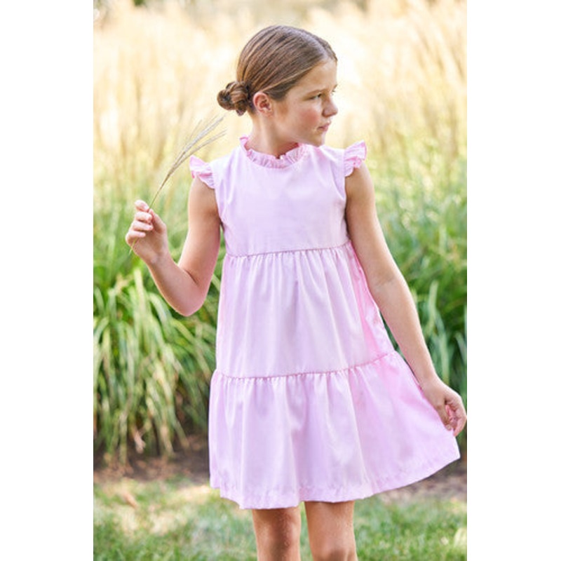 Little English Tiered Charleston Dress - Pink