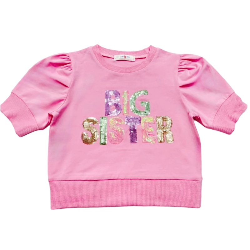 Lulu Bebe Big Sis Sequin Puff Sleeve Top