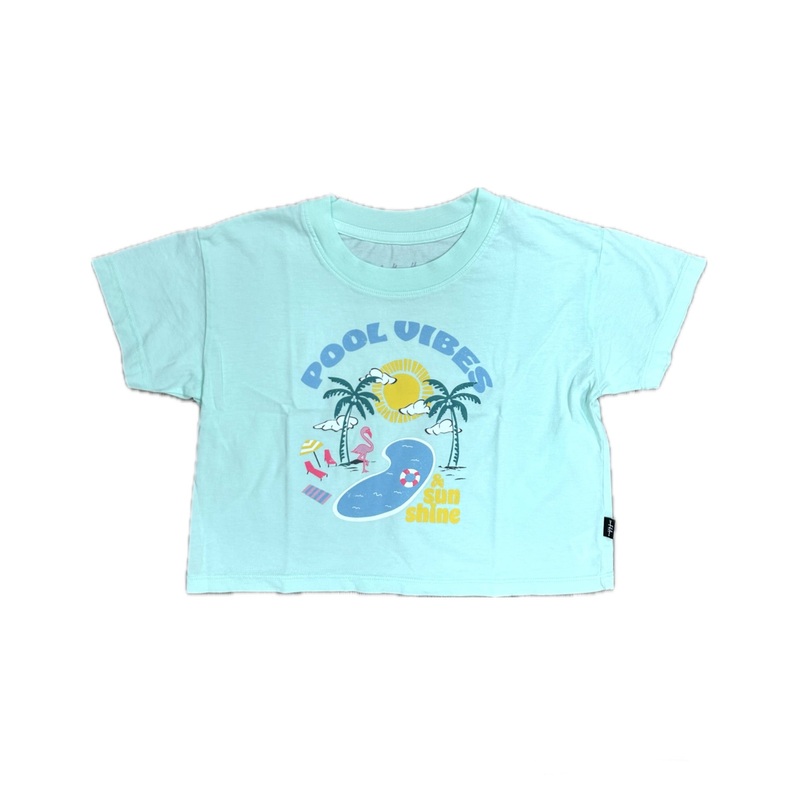 Pool Vibes Crop Tee Saltwater