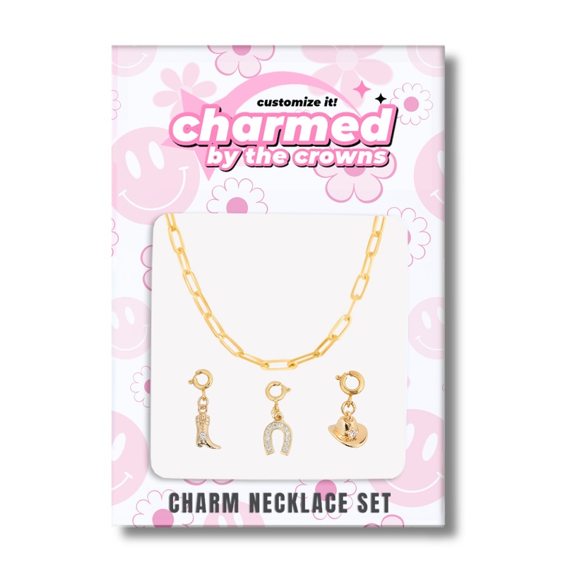 The Crowns Charm Necklace Set - Cowgirl