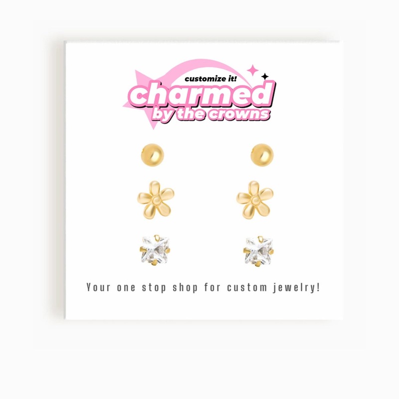 The Crowns Studs Earrings - Flower