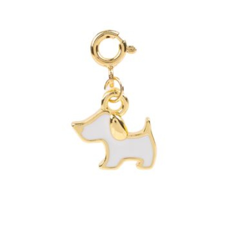The Crowns White Enamel Dog Charm