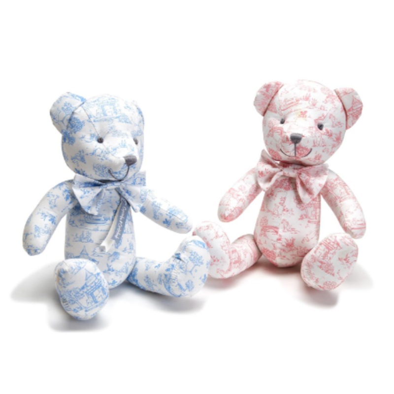 Toile Stuffed Teddy Bear