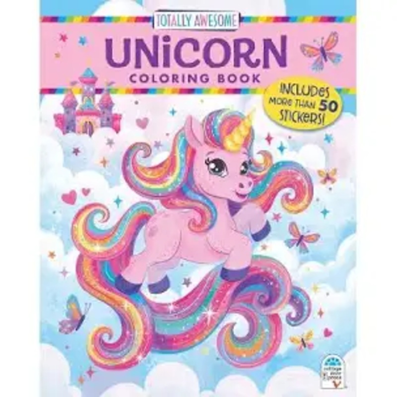 Totally Awesome Unicorn Coloring Book with Stickers