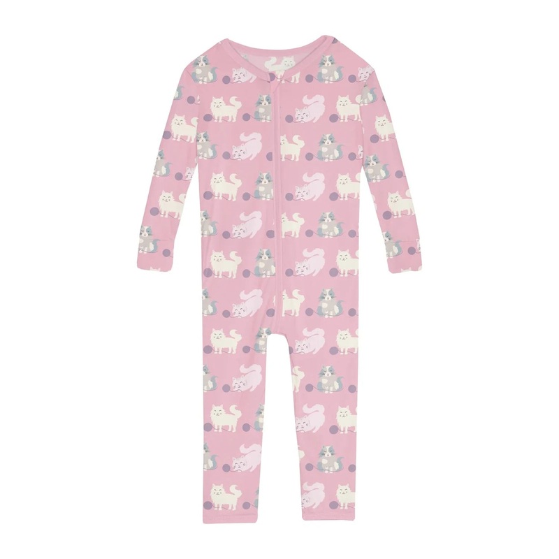 Kickee Convertible Sleeper with Zipper - Cake Pop Cats and Yarn