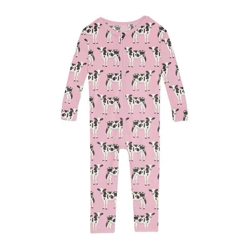 Kickee Convertible Sleeper with Zipper - Cake Pop Cows