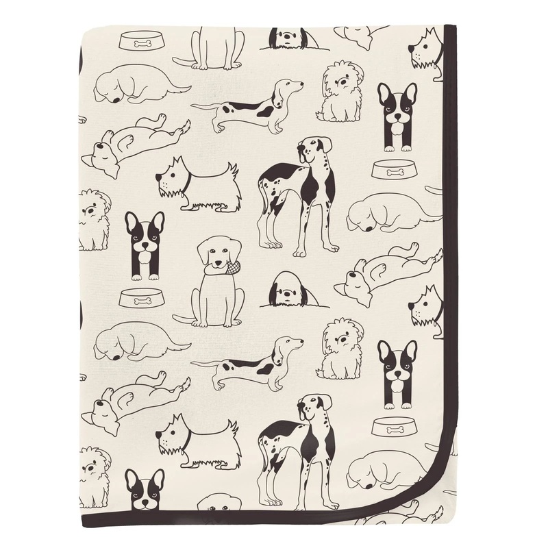 Kickee Swaddling Blanket - Natural Dogs