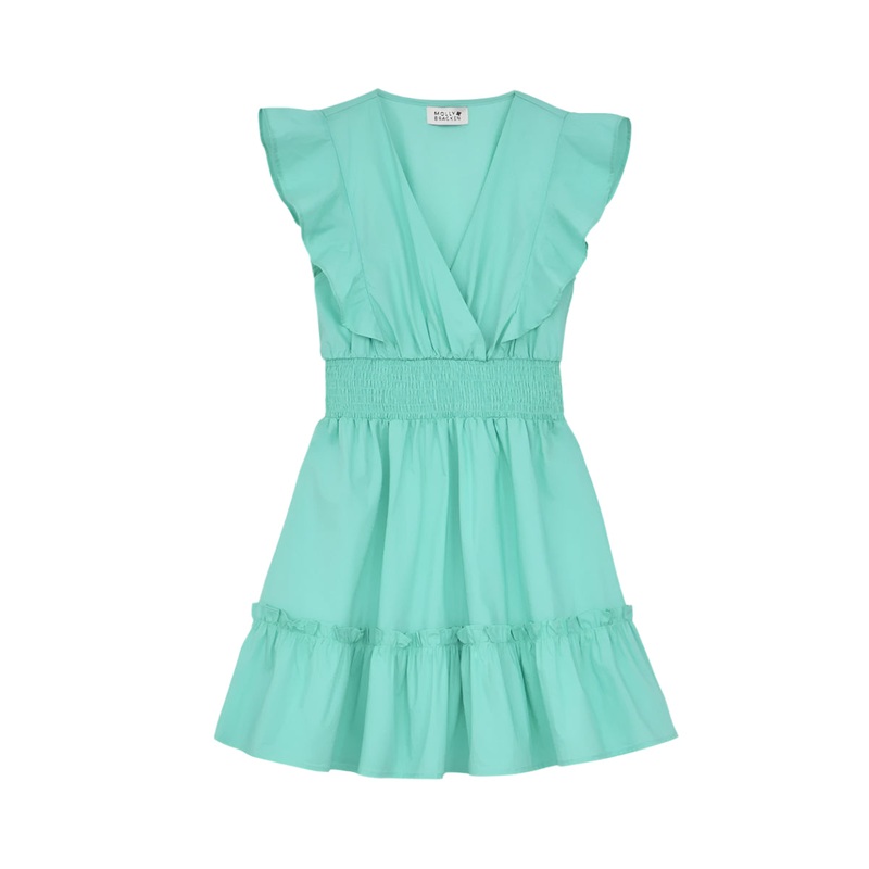 Molly Bracken Aqua Blue V-Neck Dress