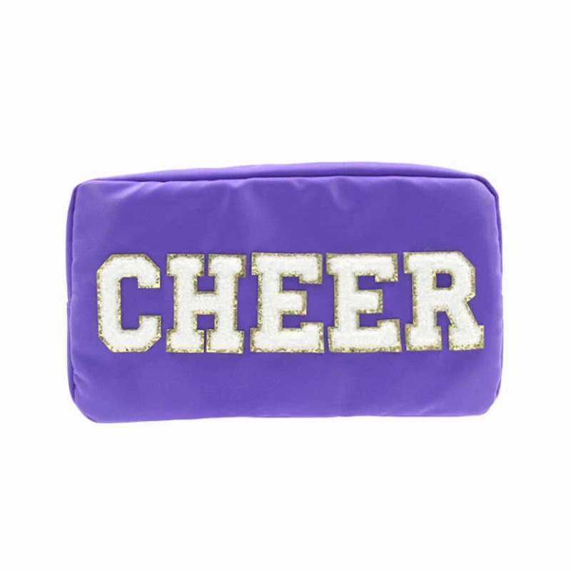 Nylon Varsity Purple Pouch - CHEER