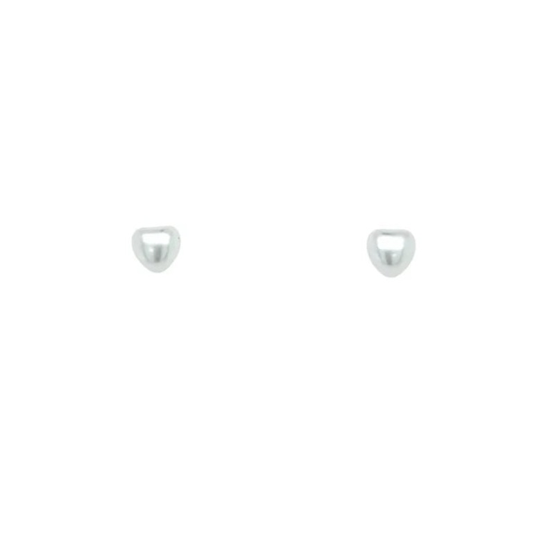 Pearl Heart Stud Earrings