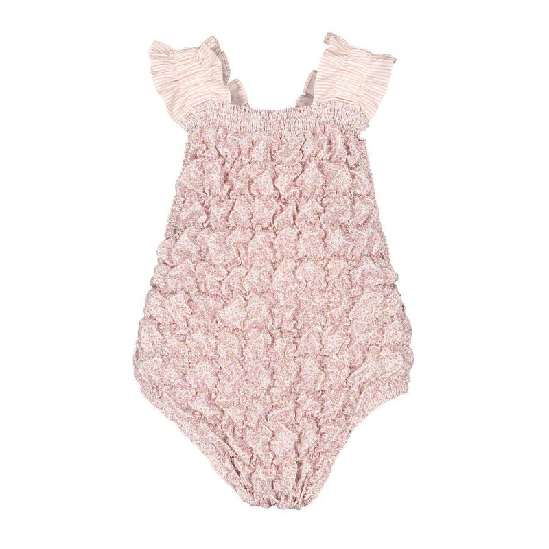 Sal & Pimenta Pink Candy Frilled Swimsuit