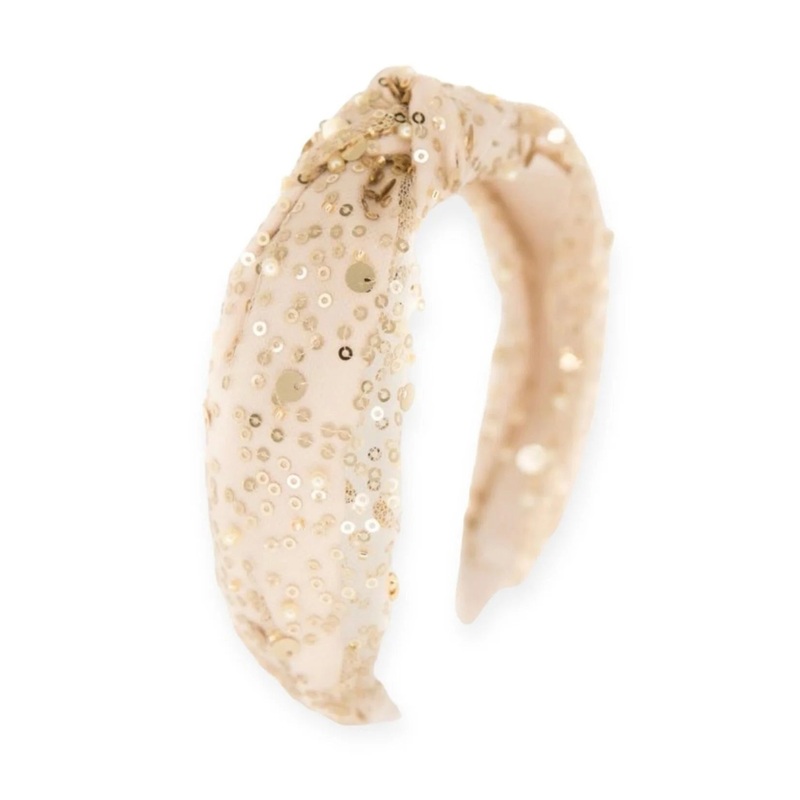 Bari Lynn Crystallized Pearl Sequin Knot Headbands