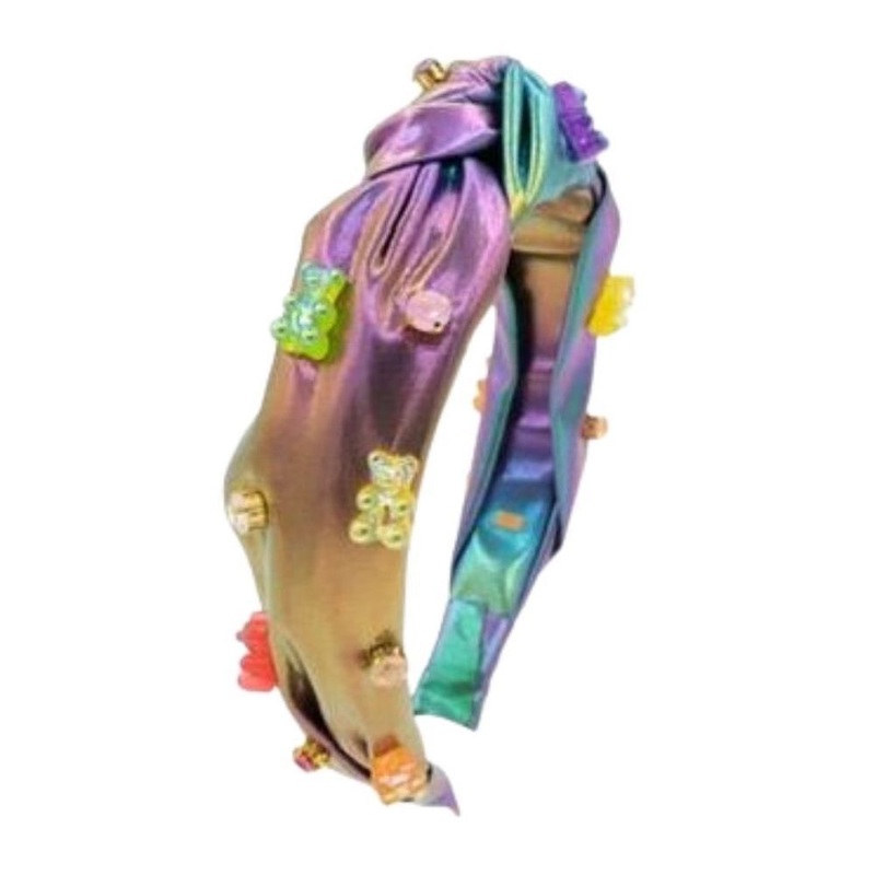 Bari Lynn Galaxy Gummy Bear Rainbow Knot Headband