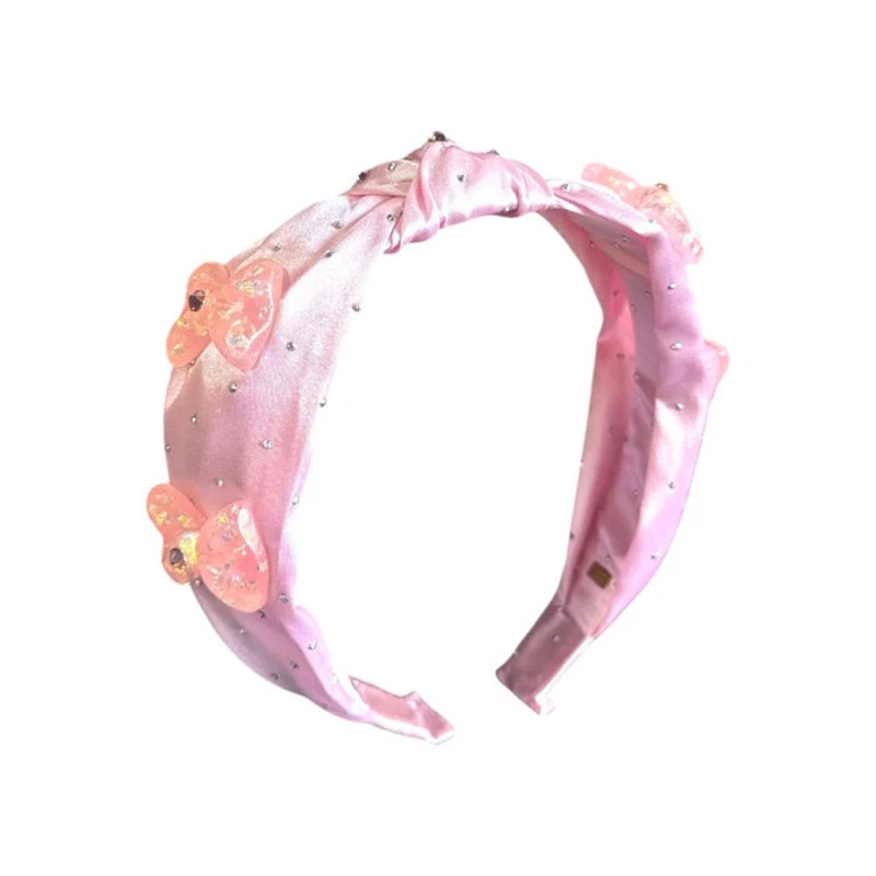 Bari Lynn Satin/Crystallized Bow Knot Headband