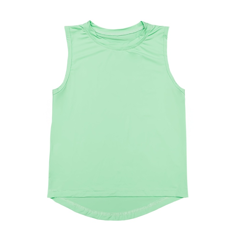 Belle Cher Athletic Neon Green High Low Tank Top