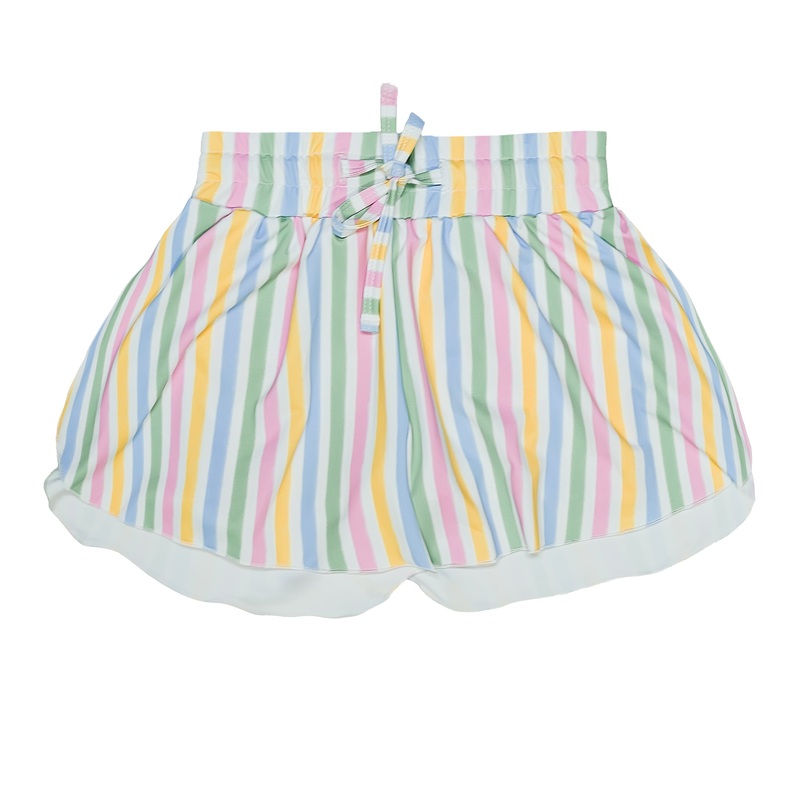 Belle Cher Butterfly Shorts  - Pastel Stripe