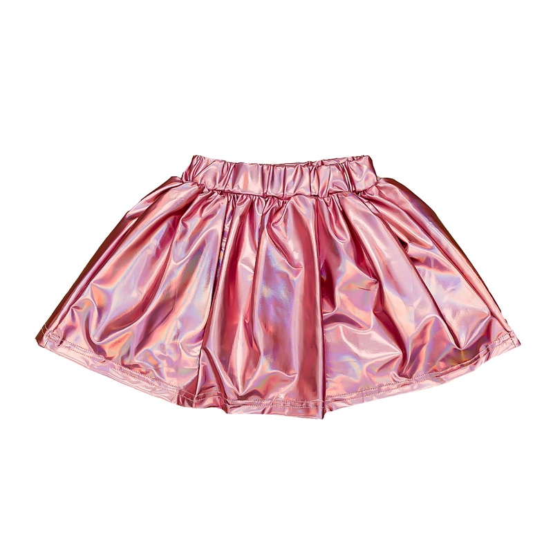 Belle Cher Light Pink Metallic Skort