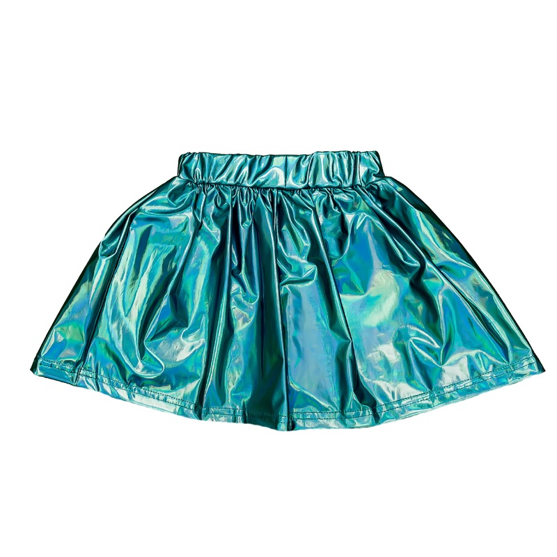 Belle Cher Teal Metallic Skort