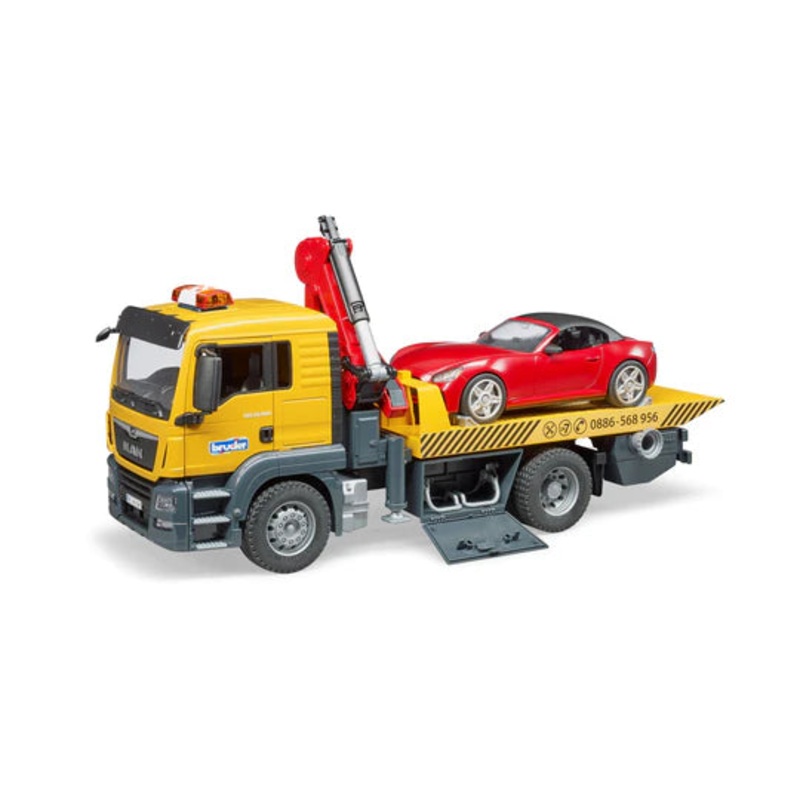 Bruder TGS Tow Truck with Roadster
