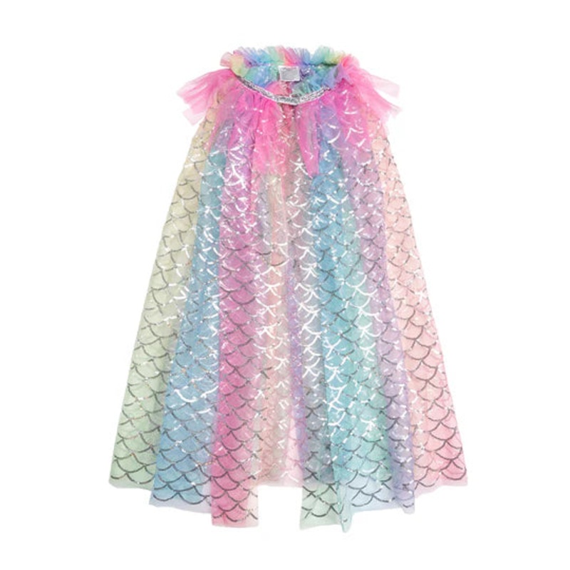 Dress Up Tulle Cape - Rainbow Mermaid