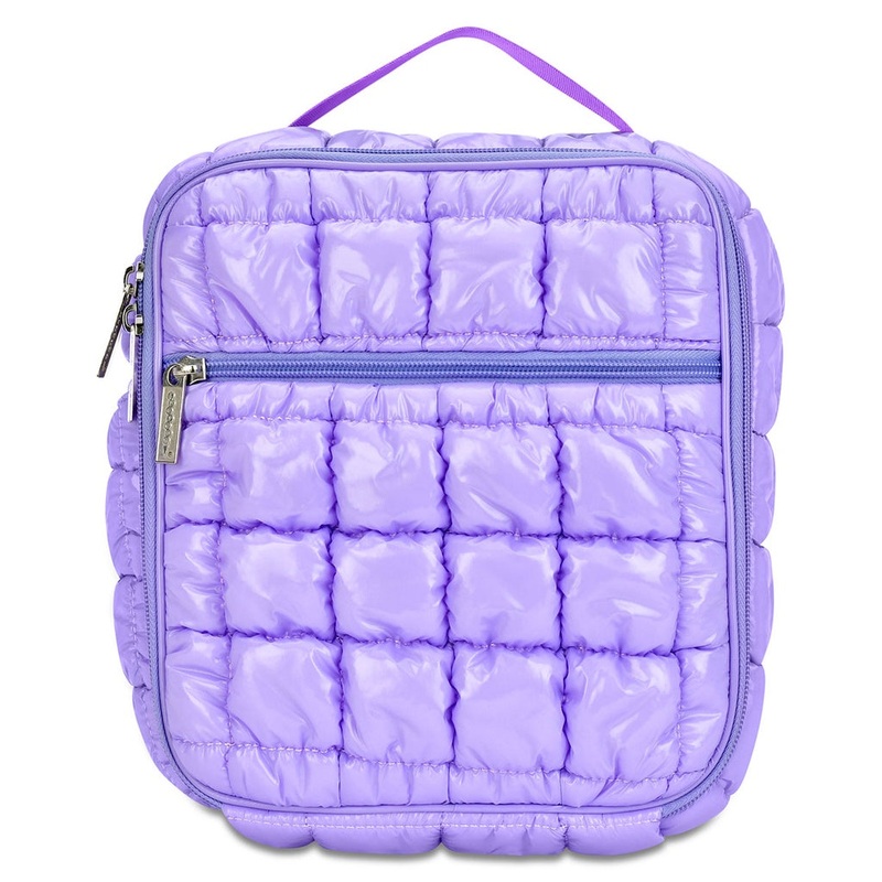 Iscream Lavender Shiny Puffer Lunch Tote