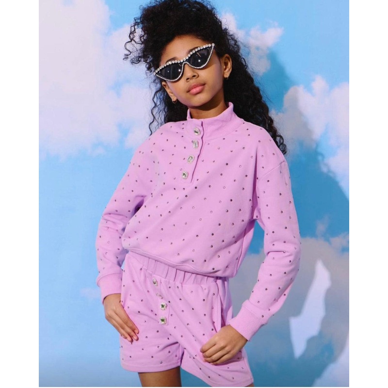 Lola and the Boys Lavender Sparkle Short Set