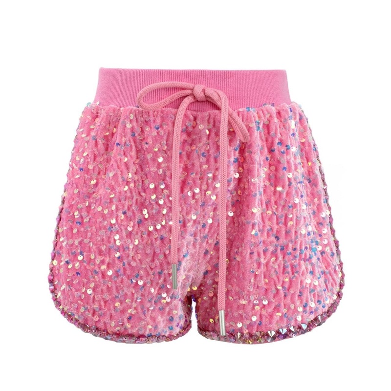 Lola and the Boys Pretty in Pink Sequin Shorts