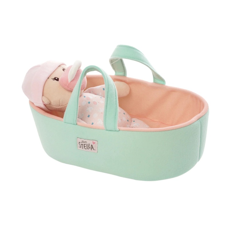Love, Stella My First Doll and Bassinet Peach