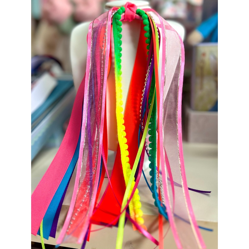 Pony Tail Streamers - Summer Neon