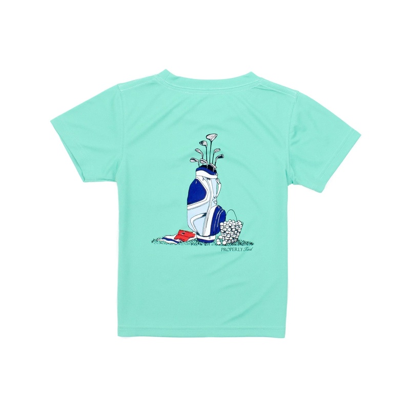 Properly Tied Golf Clubs S/S Performance Tee - Soft Green