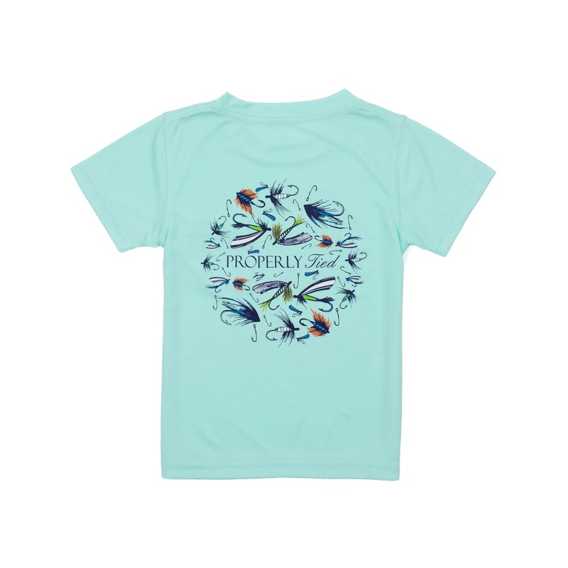 Properly Tied Stay Fly S/S Performance Tee - Seafoam