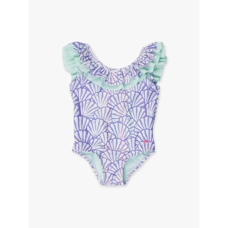 Rufflebutts Magical Mermaid Scoopback Ruffled One Piece Swimsuit