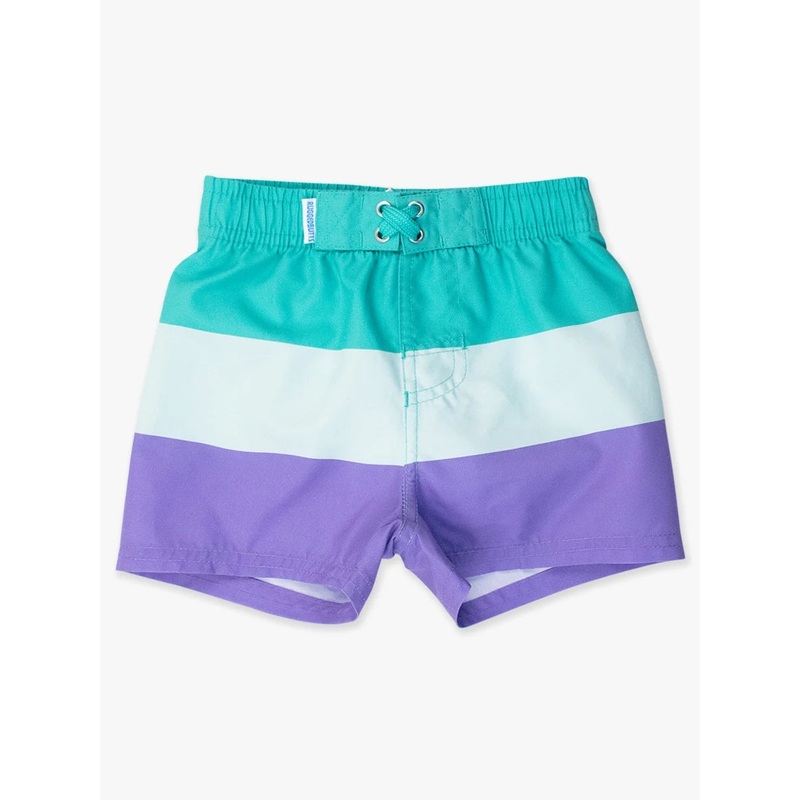 Rugged Butts Green/Purple Colorblock Swim Trunks