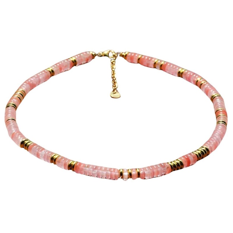 The Crowns Stone Candy Beaded Necklace - Pink