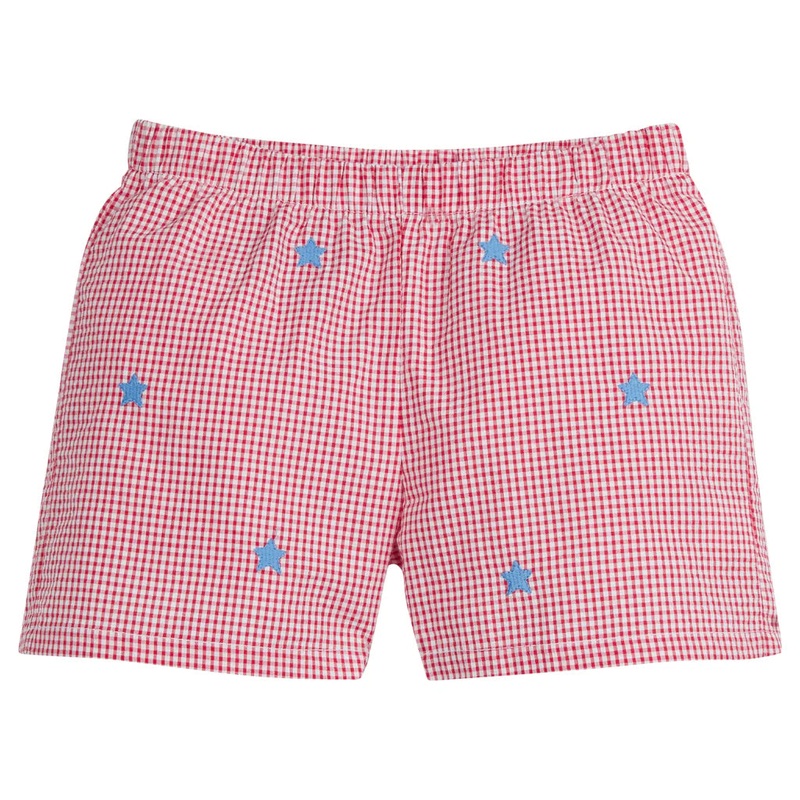 Little English Embroidered Short Patriotic Stars