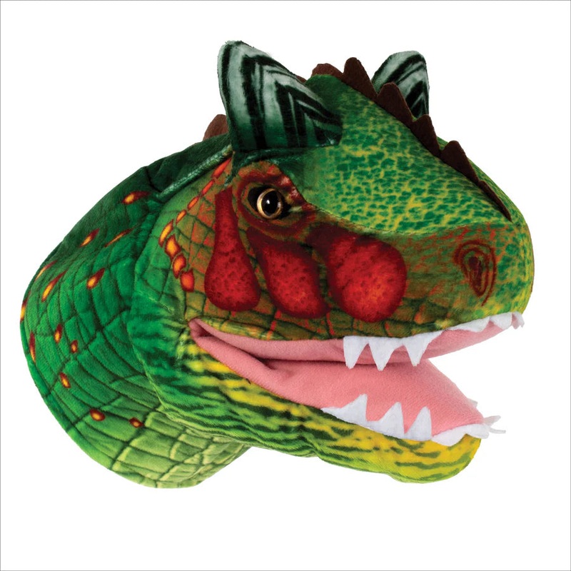 Real Planet Carnotaurus Hand Puppet Green 12"
